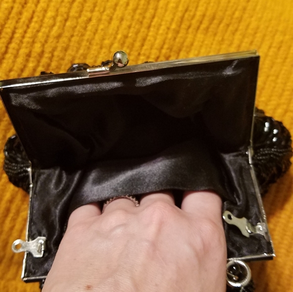 Beaded evening bag with beaded handle - Picture 2 of 6